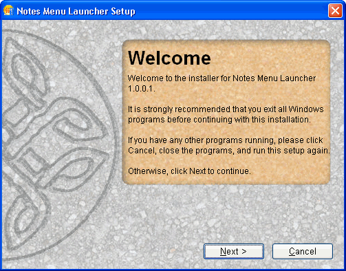 The Installer - Initial Screen