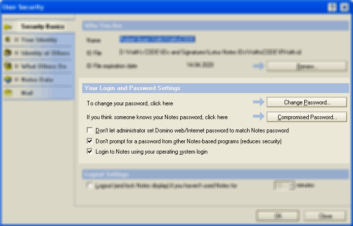 User Security in Notes 6